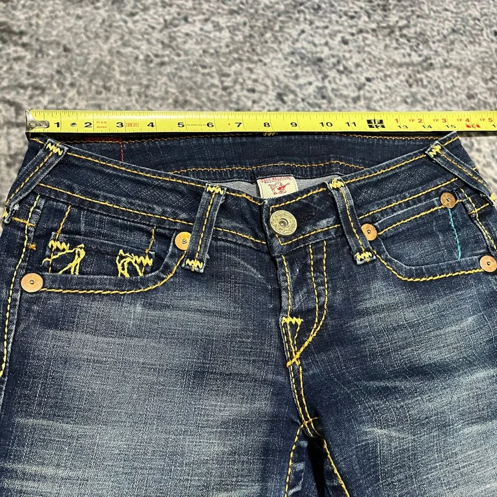True Religion Johnny Big T Jeans 30x32 Blue Low Rise Straight Y2K Hip-Hop Grunge